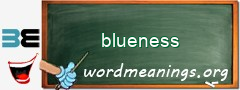 WordMeaning blackboard for blueness